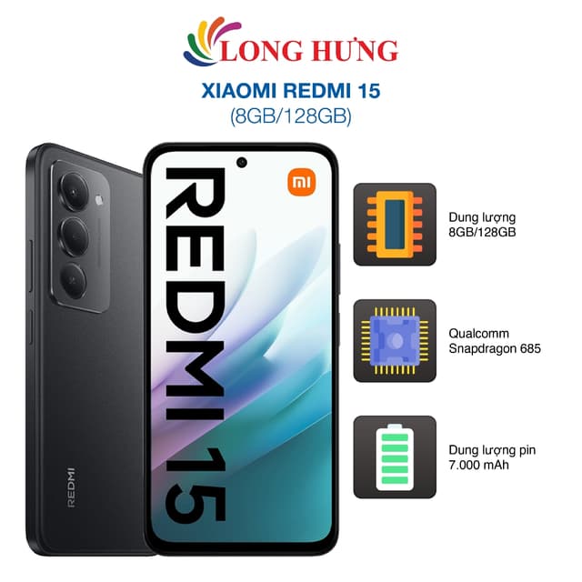 Điện thoại Xiaomi Redmi 15 (8GB/128GB) - Hàng chính hãng - Ảnh 7