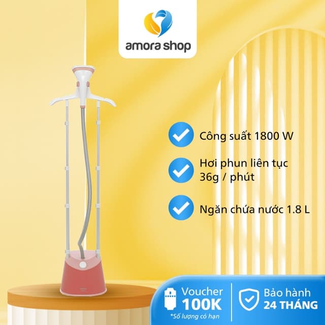 Bàn Ủi Hơi Nước Đứng PHILIPS STE1020/40 - Công Suất 1800W - 3 Mức Điều Chỉnh - Bảo Hành 24 Tháng - Ảnh 10