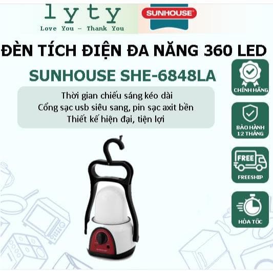 Đèn tích điện sạc đa năng SUNHOUSE SHE-6848LA - Ảnh 10