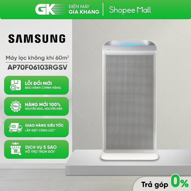 [GIAM200] AP70F06103RGSV 60m² | Máy Lọc Không Khí 60W Samsung - Bảng Điều Khiển Cảm Ứng [Toàn Quốc] - Ảnh 8