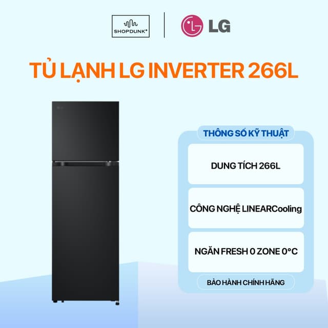 Tủ Lạnh LG Inverter 266 Lít LTB26BLM Chính Hãng - Ảnh 8