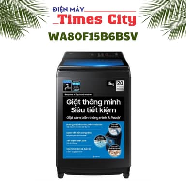 So sánh giá Máy giặt Samsung Inverter 15 kg WA80F15B6BSV rẻ nhất?