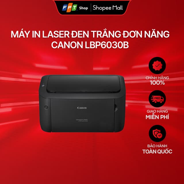 [Chỉ GH tận nơi] Máy in laser đen trắng đơn năng Canon LBP6030B - Ảnh 9