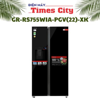 So sánh giá Tủ lạnh Toshiba Inverter 568 lít Side By Side GR-RS755WIA-PGV(22)-XK rẻ nhất?