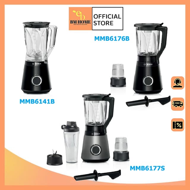 Máy xay sinh tố Bosch - MMB6177S - MMB6176B - MMB6141B - Nhỏ gọn,hiện đại - Bảo hành 2 năm - Ảnh 12