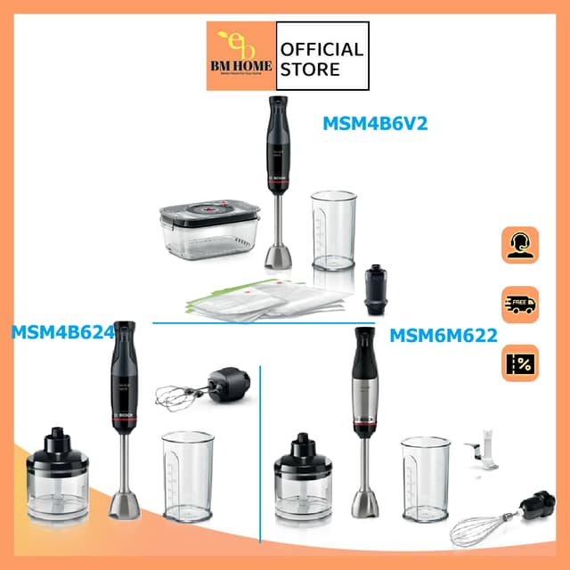 Máy xay cầm tay Bosch  MSM4B624 - MSM4B6V2 - MSM6M622 - Công suất lớn - Bảo hành 24 tháng - Ảnh 12