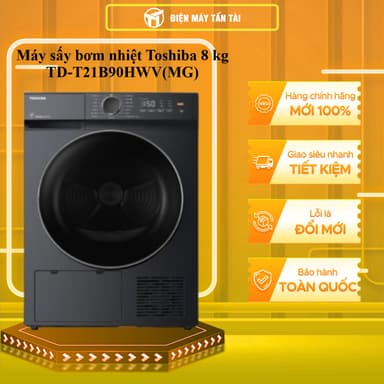 So sánh giá (GIAO HCM) - TD-T21B90HWV(MG) - Máy sấy bơm nhiệt Toshiba 8 kg TD-T21B90HWV(MG) rẻ nhất?