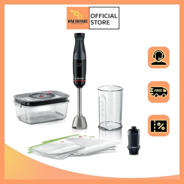 Máy xay cầm tay Bosch MSM4B6V2 - Công suất 1000W - Cốc xay bằng thủy tinh cao cấp - Bảo hành 24 tháng - Ảnh 7