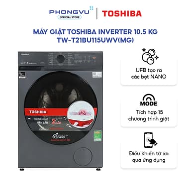 So sánh giá Máy giặt Toshiba Inverter 10.5 kg TW-T21BU115UWV(MG) - Bền bỉ, Tiết kiệm điện, Phù hợp gia đình 4-7 người rẻ nhất?