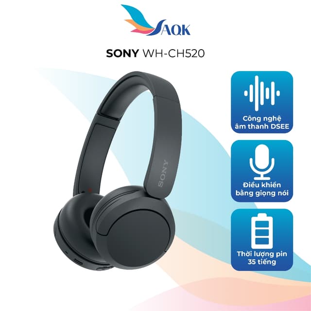Tai nghe chụp tai Bluetooth Sony WH-CH520 - Hàng chính hãng - Ảnh 12