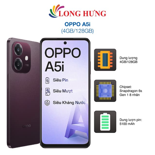 Điện thoại Oppo A5i (4GB/128GB) - Hàng chính hãng - Ảnh 4