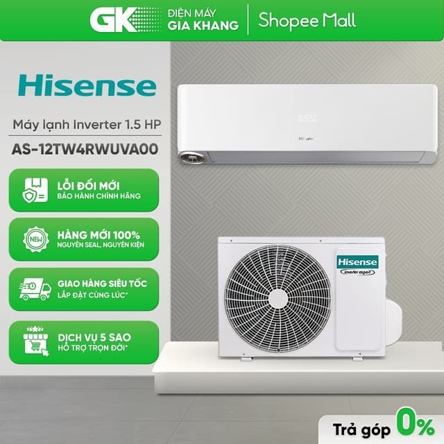 AS-12TW4RWUVA00 Máy Lạnh Hisense Inverter 1.5 HP [Freeship HCM] - Ảnh 1