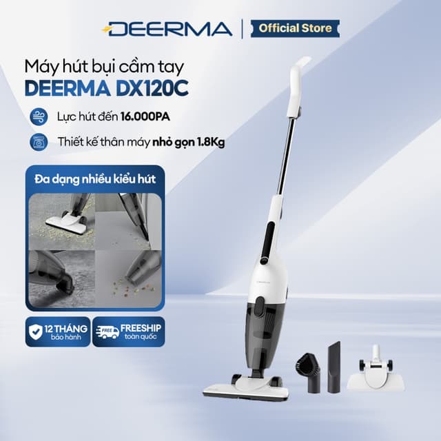 Máy hút bụi cầm tay Deerma DX120C lực hút 16000pa, công suất 600W phiên bản mới 2025 - Bảo hành 12 tháng - Ảnh 7
