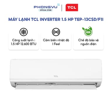 So sánh giá [Shopee Lắp Đặt 0Đ HN HCM] Máy lạnh TCL Inverter 1.5 HP TEP-13CSD/F1I - Làm lạnh nhanh, Tự làm sạch, Phù hợp 15–20m² rẻ nhất?