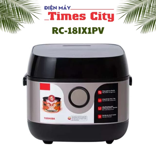 Nồi cơm điện cao tần Toshiba RC-18IX1PV 1.8 lít - Ảnh 7