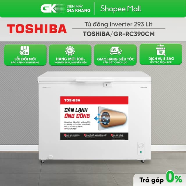 GR-RC390CM-PMV(01) - Tủ Đông Toshiba Inverter 293 Lít RC390CM [Toàn Quốc] - Ảnh 11