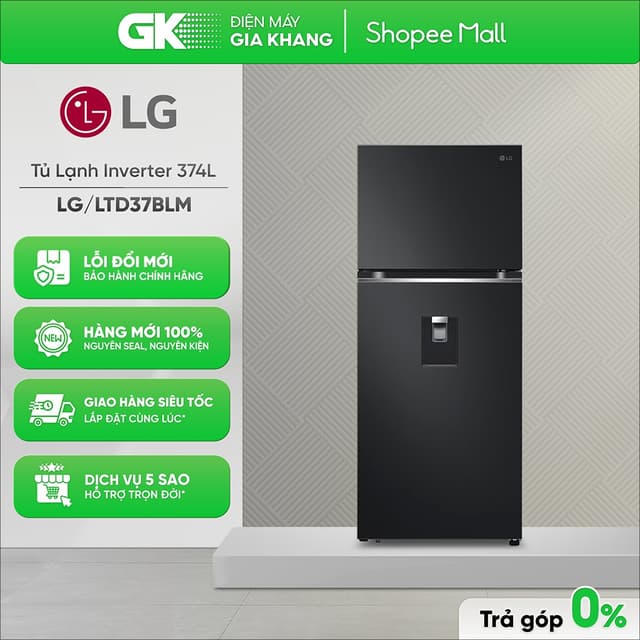 LTD37BLM - Tủ Lạnh LG Inverter 374 Lít LTD37BLM [Toàn Quốc] - Ảnh 10
