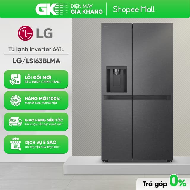 [GIAM200] LSI63BLMA |Tủ Lạnh LG Inverter 641 Lít Side by Side lấy nước ngoài [Freeship HCM] - Ảnh 10