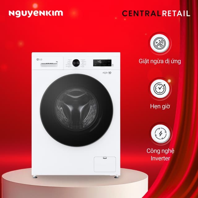 Máy giặt LG Inverter cửa ngang 9 kg FB1209S5W - Ảnh 4
