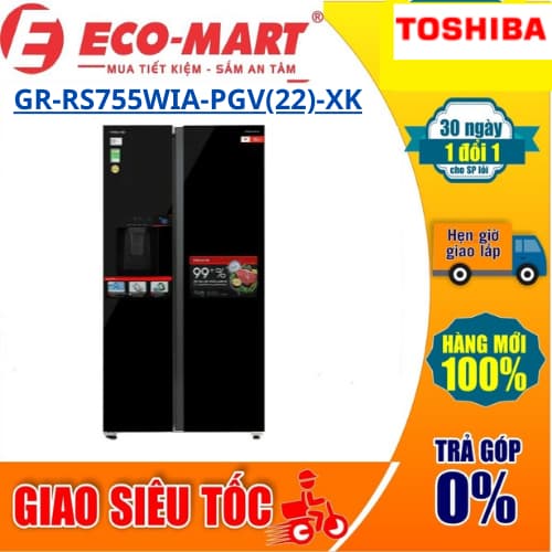 Tủ lạnh Toshiba GR-RS755WIA-PGV(22)-XK Inverter 568 lít Side By Side (Tặng Giao vs lắp đặt miễn phí) - Ảnh 3