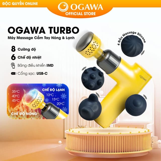 Máy massage cầm tay NÓNG LẠNH OGAWA - thiết kế độc đáo, tiện lợi - Ảnh 11