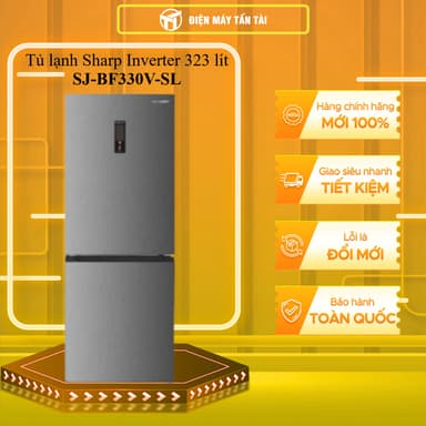 So sánh giá SJ-BF330V-SL - Tủ lạnh Sharp Inverter 323 lít SJ-BF330V-SL - BẢO HÀNH CHÍNH HÃNG - MIỄN PHÍ GIAO HCM rẻ nhất?