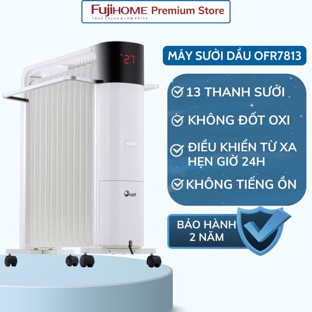Máy sưởi dầu FujiE OFR7813 máy sưởi ấm 13 tấm sưởi - công nghệ A.I thông minh - Bảo hành 24 tháng - Ảnh 4