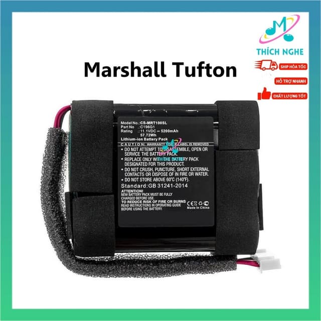 Pinnn Marshall Tufton dùng thay thế cho loa bluetooth Pin Marshall Tufton - Ảnh 1