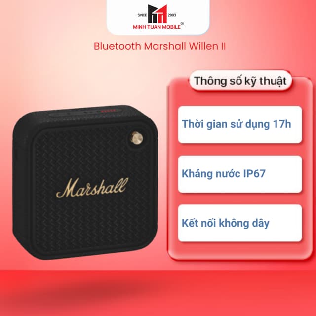 Loa Bluetooth Marshall Willen II - Ảnh 2
