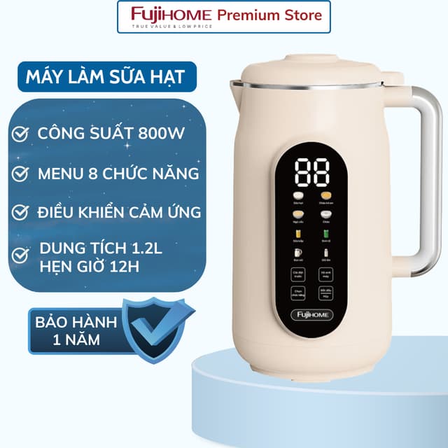 Máy Làm Sữa Hạt Đa Năng Fujihome SM836 – Xay Nấu Mạnh, Hẹn giờ 12h, Chống Tràn An Toàn - BH 12 Tháng - Ảnh 3