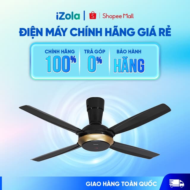F-56XPG Đen - Quạt trần Panasonic 4 cánh F-56XPG 59W - Hàng chính hãng - Ảnh 11