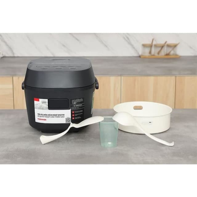 Nồi cơm điện tử Toshiba 1 lít RC-10DR5UVN(H) - sản phẩm trưng bày chính hãng - Ảnh 4