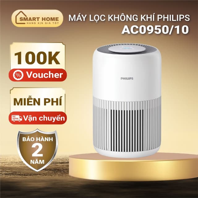 Máy lọc không khí Philips AC0950/10 23W | Hàng chính hãng | Bảo hành 2 năm toàn quốc. - Ảnh 3