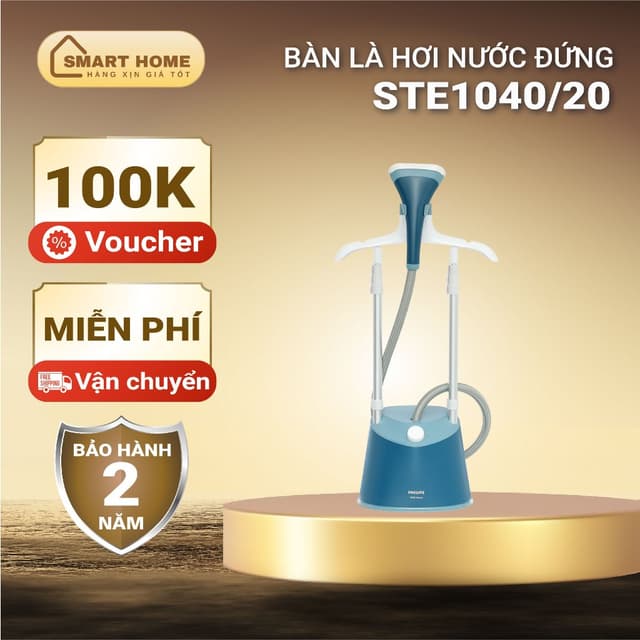 Bàn là/bàn ủi hơi nước đứng Philips STE1040/20 1800W, bàn là cây ủi nhanh| Bảo hành 2 năm chính hãng - Ảnh 12