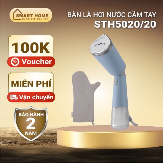 Bàn là du lịch/ bàn ủi hơi nước cầm tay Philips STH5020/20, công suất 1400W bảo hành 2 năm - Ảnh 3