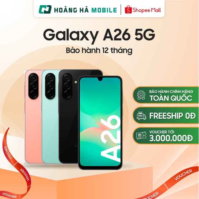Điện thoại di động Samsung Galaxy A26 5G - 8GB/128GB (Nguyên Seal Chưa Active) - Ảnh 7