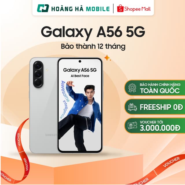 Điện thoại Samsung Galaxy A56 5G 8GB/128GB - Chính hãng (Nguyên Seal Chưa Active) - Ảnh 6