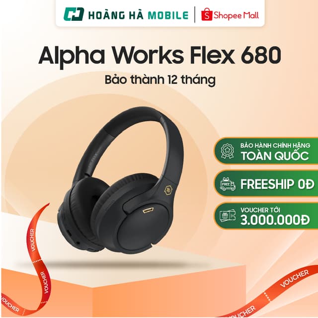 Tai nghe Bluetooth chụp tai Alpha Works Flex 680 - Chính hãng - Ảnh 1