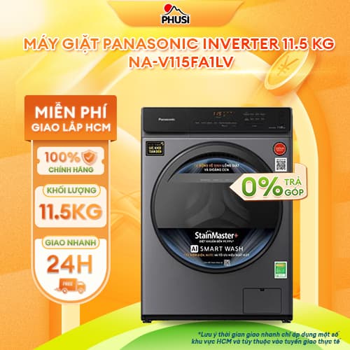 [MIỄN PHÍ GIAO LẮP] Máy giặt cửa trước Panasonic Inverter NA-V115FA1LV 11.5 kg - Tiết Kiệm Điện Nước - Ảnh 3
