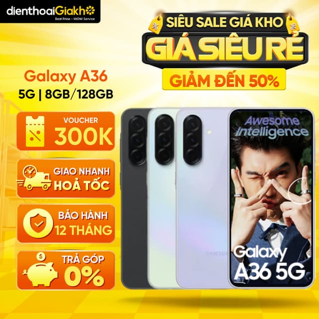 [Chưa Kích] Điện Thoại Samsung Galaxy A36 5G (8GB/128GB) Chính Hãng | Màn 6.7" FHD+, Sạc Nhanh 45W - Ảnh 6