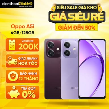 So sánh giá [CÓ HỎA TỐC] Điện Thoại Oppo A5i 4GB/64GB Chính Hãng, Bảo Hành 12 Tháng rẻ nhất?