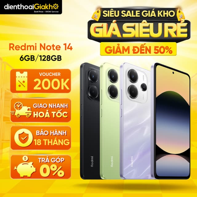 Điện Thoại Xiaomi Redmi Note 14 (6GB/128GB) Chính Hãng | Màn 6.67" AMOLED, Dung Lượng 5500mAh - Ảnh 11