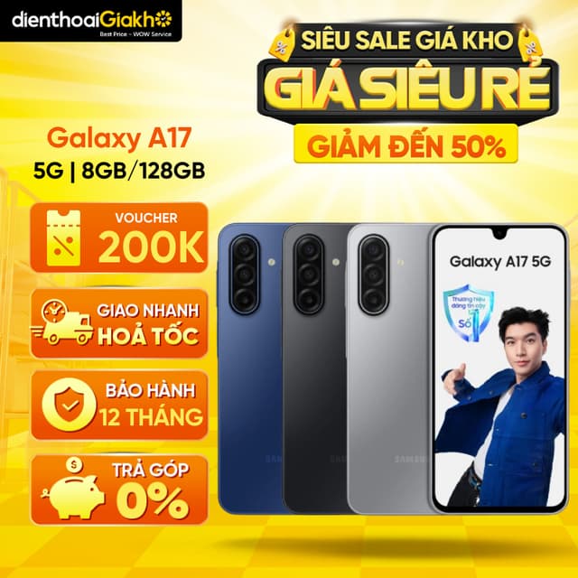 [Có Sẵn] Điện Thoại Samsung Galaxy A17 5G (8GB/128GB) - Hàng Chính Hãng, Bảo Hành 12 Tháng - Ảnh 3