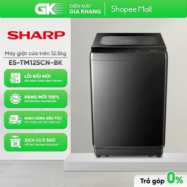 So sánh giá Máy giặt Sharp 12.5 kg ES-TM125CN-BK Đen | ES-TM125CN-MR Xám [Freeship HCM] rẻ nhất?