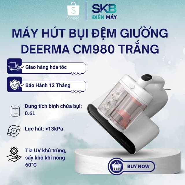 Máy hút bụi đệm giường Deerma DEM-CM980 - Bảo Hành Chính Hãng 12 tháng - Ảnh 4