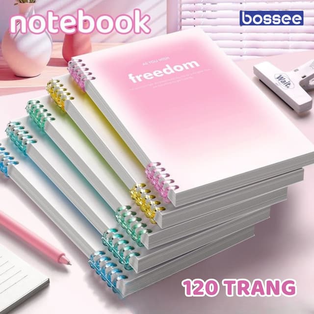 Sổ Còng nhựa A5/B5 Freedom 120 Trang dành cho học sinh sinh viên vở còng thay lõi Có Bán Rời Bìa Và Lõi - Ảnh 2