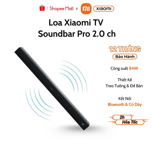 Loa Tivi Xiaomi Soundbar Pro 2.0 ch - Công Suất 84W - Bản Quốc Tế, Bảo Hành 12 Tháng - Ảnh 6