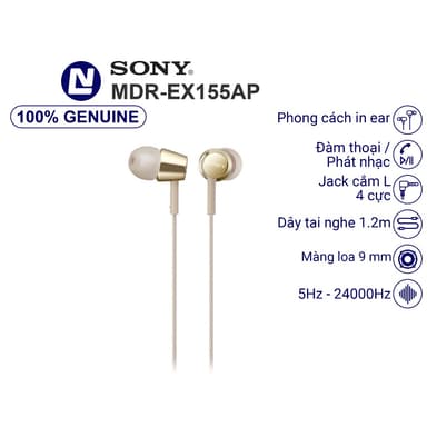 So sánh giá NEW Full box - Sony MDR-EX155AP Tai nghe nhét tai có dây- micro rẻ nhất?