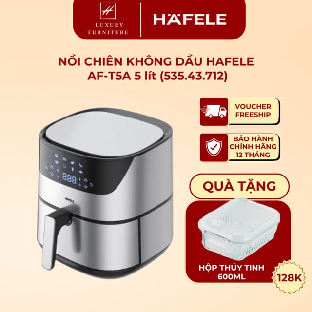 [Giao hỏa tốc HCM] Nồi chiên không dầu Hafele AF-T5A 5 lít (535.43.712) - Ảnh 11