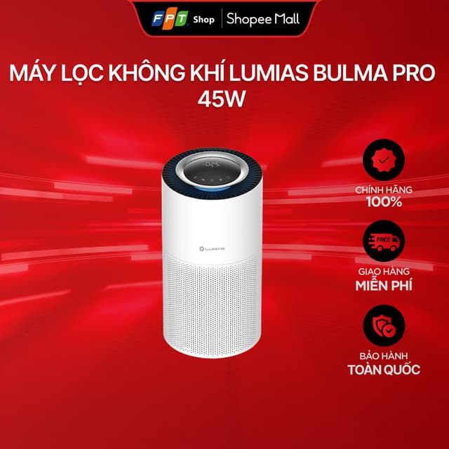 [Chỉ GH tận nơi] Máy lọc không khí Lumias Bulma Pro 45W - Ảnh 7